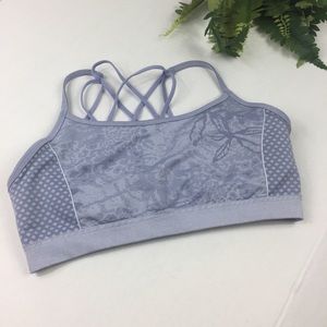 Fabletics Purple Jaguar Sports Bra